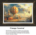 Vintage Carnival cross stitch pattern with hot air balloons and festive fairground scene