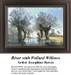 River with Pollard Willows landscape cross stitch pattern by Josephine Bowes
