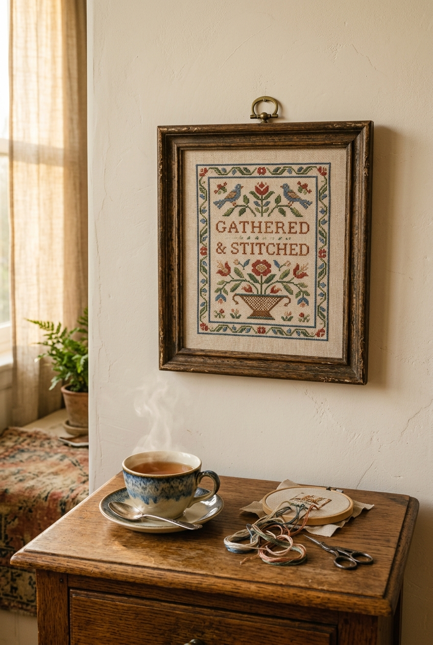 How to Read a Cross Stitch Pattern: A Complete Guide for New Stitchers finished piece