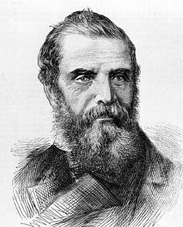 A historical portrait photograph of Richard Ansdell, the renowned Victorian animal and sporting artist, used for wildlife-themed counted cross stitch patterns by Sunrays Creations.