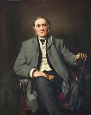 Portrait of Artist Thomas Benjamin Kennington by Eric Kennington A bust-length portrait of British painter Thomas Benjamin Kennington, showing the artist in his mature years, painted by his son Eric Kennington.