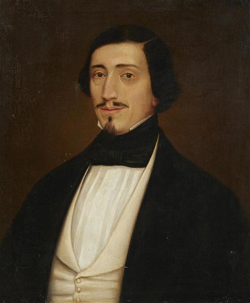 A classic self-portrait of Ludwig Knaus, the master of 19th-century German genre painting and a leader of the D&uuml;sseldorf School of Art.