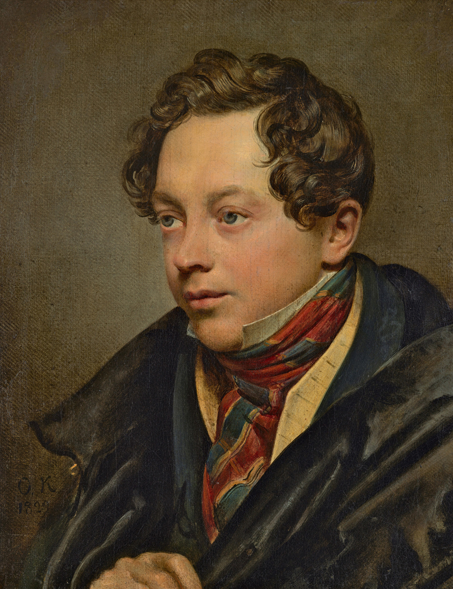 self portrait: Pyotr Basin Portrait of Pyotr Basin, the prominent Russian Academic and Neoclassical painter, featured for museum-quality religious and mythological counted cross stitch patterns by Sunrays Creations