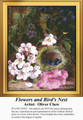 Flowers and Bird's Nest, Flowers Counted Cross Stitch Pattern