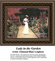 Fine Art Cross Stitch Pattern | Lady in a Garden