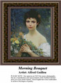 Morning Bouquet, Fine Art Counted Cross Stitch Pattern, Women Counted Cross Stitch Pattern