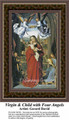 Virgin & Child with Four Angels, Religious Counted Cross Stitch Pattern