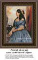 Women in Cross Stitch Pattern | Portrait of a Lady