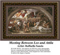 Meeting Between Leo and Attila, Fine Art Counted Cross Stitch Pattern, Social Counted Cross Stitch Pattern