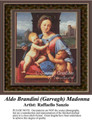 Aldo Brandini (Garvagh) Madonna, Fine Art Counted Cross Stitch Pattern, Family Counted Cross Stitch Pattern