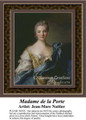 Madame de La Porte, Fine Art Counted Cross Stitch Pattern, Women Counted Cross Stitch Pattern