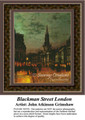 Blackman Street London, Urban Counted Cross Stitch Pattern, Fine Art Counted Cross Stitch Pattern