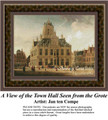 A View of Town Hall Seen from the Grote, Architecture Counted Cross Stitch Pattern, Fine Art Counted Cross Stitch Pattern