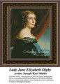 Lady Jane Elizabeth Digby, Fine Art Counted Cross Stitch Pattern, Women Counted Cross Stitch Pattern