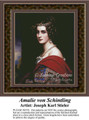 Amalie von Schintling, Fine Art Counted Cross Stitch Pattern, Women Counted Cross Stitch Pattern