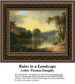 Ruins in a Landscape, Fine Art Counted Cross Stitch Pattern, Alluring Landscapes Counted Cross Stitch Patterns