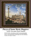 Piazza of Santa Maria Maggiore, Architecture Counted Cross Stitch Pattern, Fine Art Counted Cross Stitch Pattern