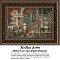 Modern Rome, Interiors Counted Cross Stitch Pattern, Fine Art Counted Cross Stitch Pattern