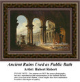 Ancient Ruins Used as Public Bath, Architecture Counted Cross Stitch Pattern, Fine Art Counted Cross Stitch Pattern