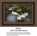 Enten, Fine Art Counted Cross Stitch Pattern