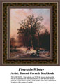 Forest in Winter, Fine Art Counted Cross Stitch Pattern, Winter Counted Cross Stitch Pattern, Alluring Landscapes Counted Cross Stitch Patterns