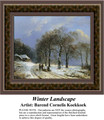 Winter Landscape, Fine Art Counted Cross Stitch Pattern, Winter Counted Cross Stitch Pattern