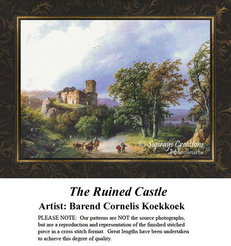 The Ruined Castle, RE-534 cross stitch pattern