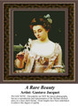 A Rare Beauty, Fine Art Counted Cross Stitch Pattern, Women Counted Cross Stitch Pattern