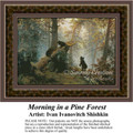 Morning in Pine Forest, Fine Art Cross Stitch Pattern