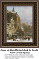 Grote of Sint-Michaelskerk in Zwolle, Architecture Counted Cross Stitch Pattern, Fine Art Counted Cross Stitch Pattern