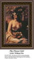 The Flower Girl, Fine Art Counted Cross Stitch Pattern, Women Counted Cross Stitch Pattern