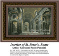 Interior of St. Peter's, Rome, Interiors Counted Cross Stitch Pattern, Fine Art Counted Cross Stitch Pattern