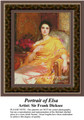 Portrait of Elsa, Fine Art Counted Cross Stitch Pattern, Women Counted Cross Stitch Pattern