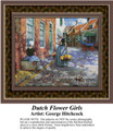 Dutch Flower Girls, Fine Art Counted Cross Stitch Pattern, Children Counted Cross Stitch Pattern