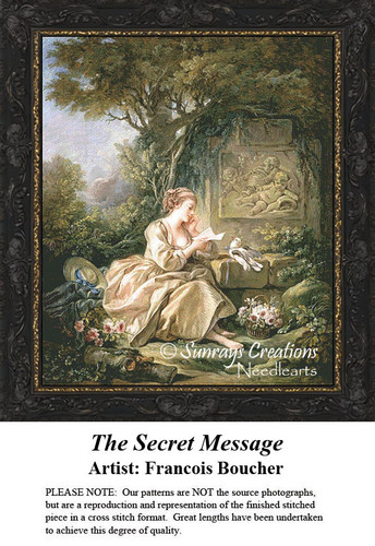 The Secret Message, RE-801 cross stitch pattern