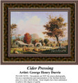 Cider Pressing, Fine Art Counted Cross Stitch Pattern, Alluring Landscapes Counted Cross Stitch Pattern