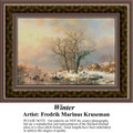 Winter, Fine Art Counted Cross Stitch Pattern, Winter Counted Cross Stitch Pattern