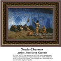 Snake Charmer, Fine Art Counted Cross Stitch Pattern, Social Counted Cross Stitch Pattern