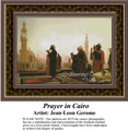 Prayer in Cairo, Fine Art Counted Cross Stitch Pattern