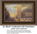 St. Mark's Square with Charlatans, Architecture Counted Cross Stitch Pattern, Fine Art Counted Cross Stitch Pattern