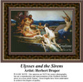 Ulysses and the Sirens, Mermaid Counted Cross Stitch Pattern