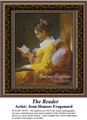 The Reader, Fine Art Counted Cross Stitch Pattern, Women Counted Cross Stitch Pattern