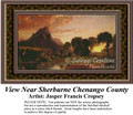 View Near Sherburne Chenango County, Fine Art Counted Cross Stitch Pattern, Alluring Landscapes Counted Cross Stitch Pattern