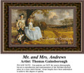 Mr. & Mrs. Andrews, Fine Art Counted Cross Stitch Pattern, Romance Counted Cross Stitch Pattern