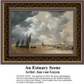 An Estuary Scene, Waterscapes Counted Cross Stitch Patterns, Fine Art Counted Cross Stitch Pattern