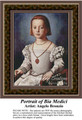 Portrait of Bia Medici, Fine Art Counted Cross Stitch Pattern, Children Counted Cross Stitch Pattern