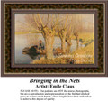 Bringing in the Nets, Waterscapes Counted Cross Stitch Pattern, Fine Art Counted Cross Stitch Pattern