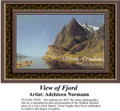 View of a Fjord, Fine Art Counted Cross Stitch Pattern, Alluring Landscapes Counted Cross Stitch Pattern