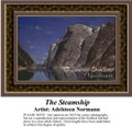 The Steamship, Waterscapes Counted Cross Stitch Pattern, Fine Art Counted Cross Stitch Pattern