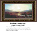 Italian Landscape, Alluring Landscape Counted Cross Stitch Pattern, Fine Art Counted Cross Stitch Pattern